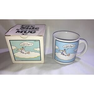 The Far Side Angel Wish I'd Brought A Magazine Mug Gary Larson 1985 With Box